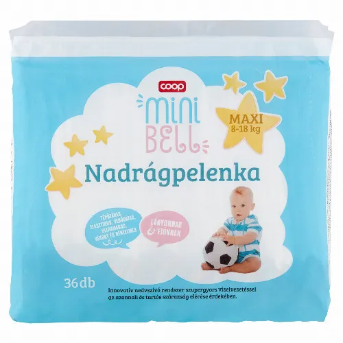 Coop Mini Bell Maxi 8-18 kg nadrágpelenka 36 db