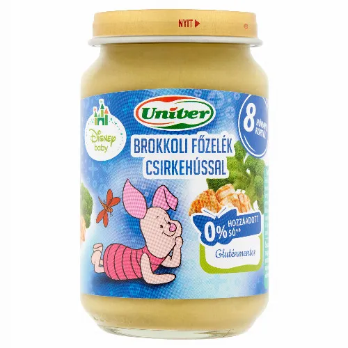 Univer brokkoli főzelék csirkehússal bébiétel 8 hónapos kortól 163 g