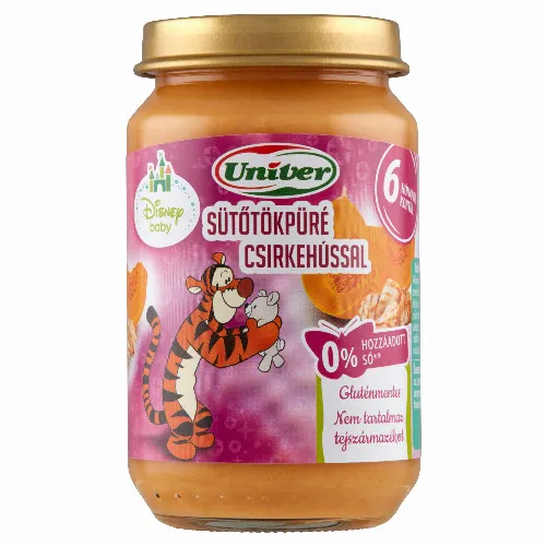 Univer sütőtökpüré csirkehússal bébiétel 6 hónapos kortól 163 g