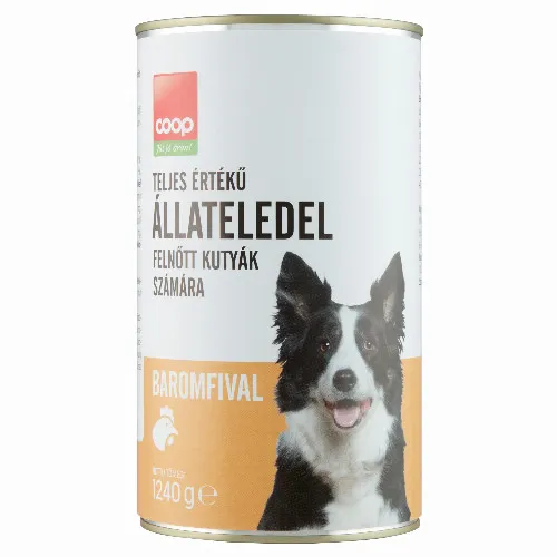 Coop teljes értékű állateledel felnőtt kutyák számára baromfival 1240 g