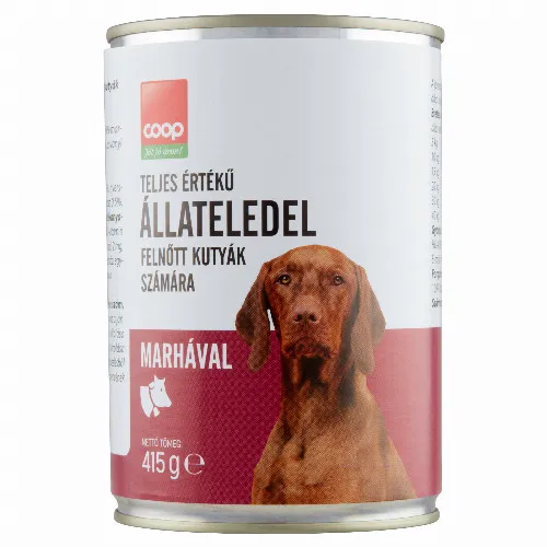 Coop teljes értékű állateledel felnőtt kutyák számára marhával 415 g