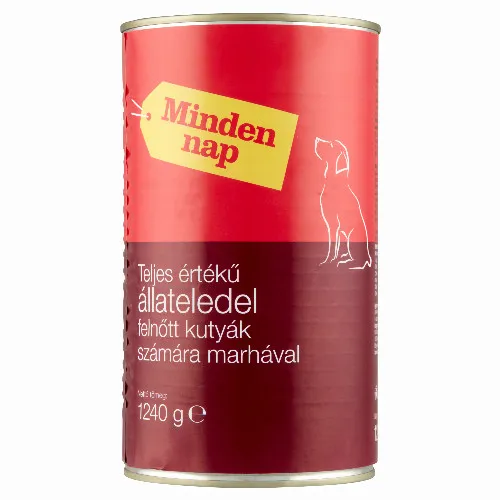 Minden nap teljes értékű állateledel felnőtt kutyák számára marhával 1240 g