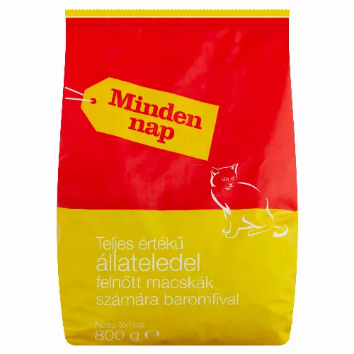 Minden nap teljes értékű állateledel felnőtt macskák számára baromfival 800 g