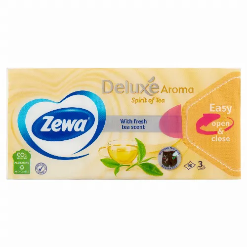 Zewa Deluxe Spirit Of Tea illatosított papír zsebkendő 3 rétegű 90 db