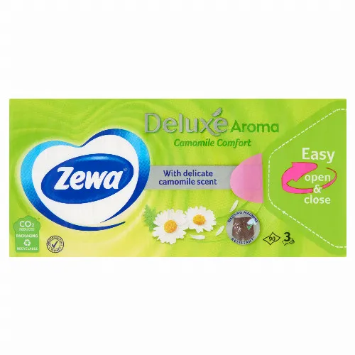 Zewa Deluxe Camomile Comfort illatosított papír zsebkendő 3 rétegű 90 db