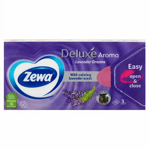 Zewa Deluxe Lavender Dreams illatosított papír zsebkendő 3 rétegű 90 db