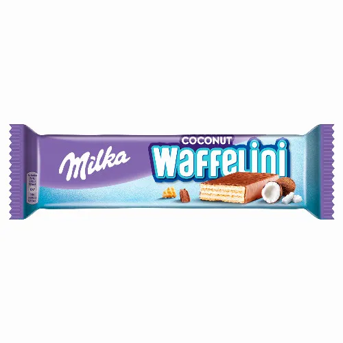 Milka Coconut Waffelini alpesi tej felhasználásával készült tejcsokoládéval töltött ostya 31 g