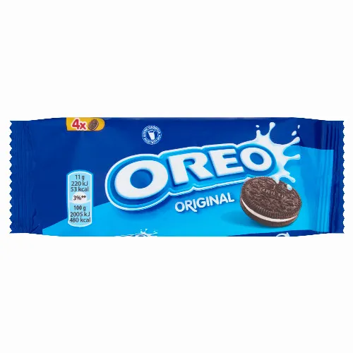 Oreo Original vanília ízű krémmel töltött kakaós keksz 44 g