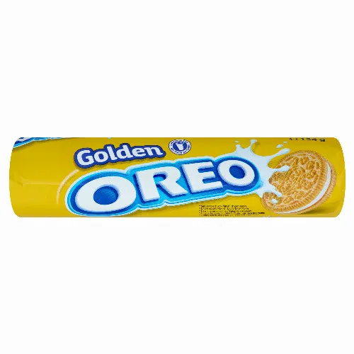 Oreo Golden vaníliaízű töltelékkel töltött keksz 154 g