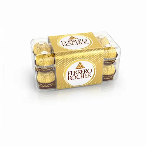 Ferrero Rocher tejcsokoládéval és mogyoródarabkákkal borított ropogós ostya lágy töltelékkel 200 g