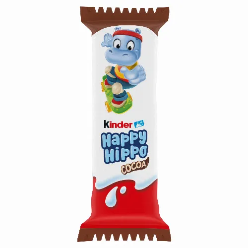 Kinder Happy Hippo Cacao kakaós és tejes krémmel töltött ropogós ostya 20,7 g