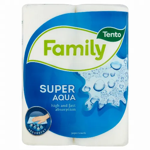 Tento Family Super Aqua háztartási papírtörlő 2 rétegű 2 tekercs