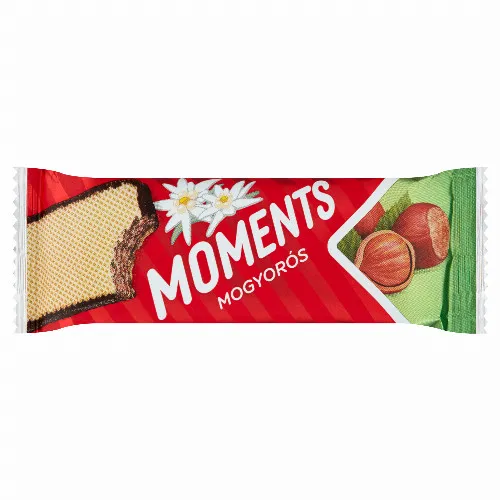 Moments kakaós bevonómasszába mártott, mogyorós krémmel töltött ostyaszelet 45 g