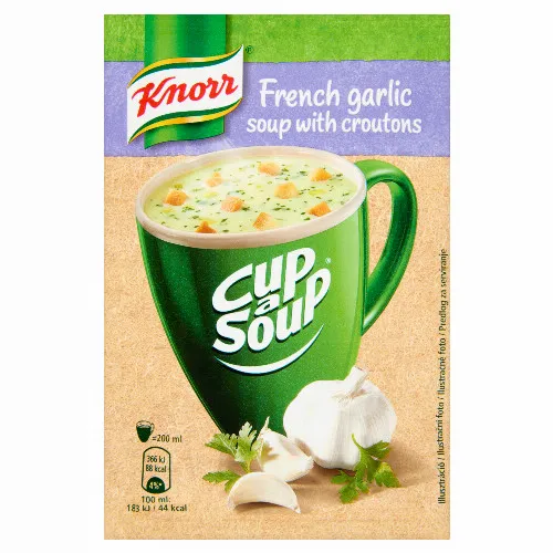 Knorr Cup a Soup fokhagymakrémleves zsemlekockával 18 g