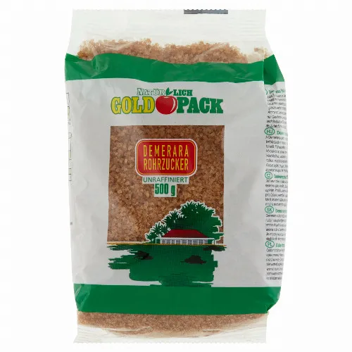Gold Pack finomítatlan Demerara nádcukor 500 g