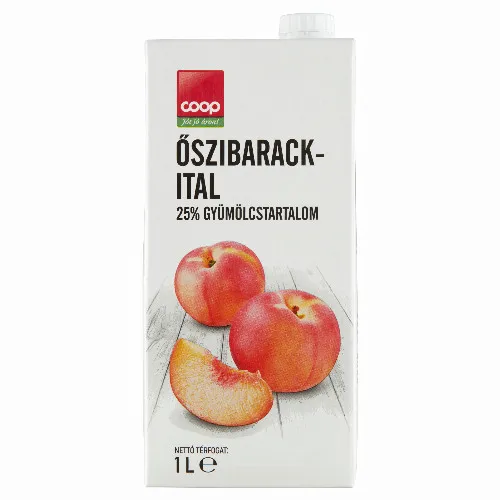 Coop őszibarackital 1 l