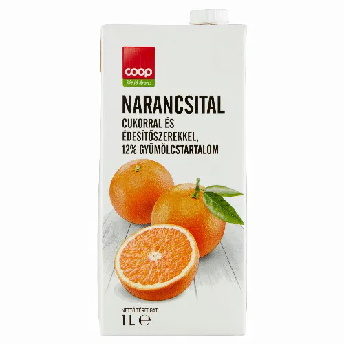 Coop narancsital cukorral és édesítőszerekkel 1 l