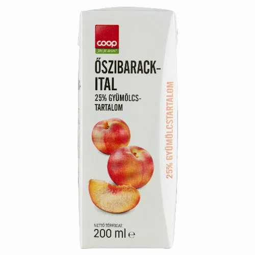 Coop őszibarackital 200 ml