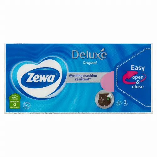 Zewa Deluxe Original illatmentes papír zsebkendő 3 rétegű 90 db